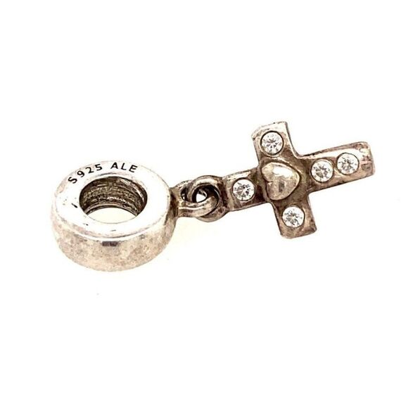 Pandora Silver Cross CZ Charm - Picture 1 of 4